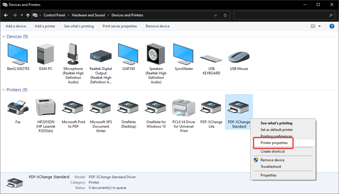 Tracker Software Products Knowledge Base make a PDFXChange printer profile available to